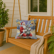 Load image into Gallery viewer, Weimaraner with Santa Claus Throw Pillow