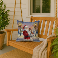 Load image into Gallery viewer, Welsh Springer Spaniel with Santa Claus Throw Pillow