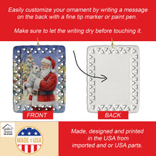 Load image into Gallery viewer, Westie with Santa Claus Porcelain Ornament