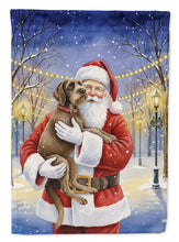 Load image into Gallery viewer, Wirehaired Pointing Griffon with Santa Claus Garden Flag