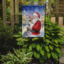 Load image into Gallery viewer, Yorkie with Santa Claus Garden Flag