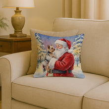 Load image into Gallery viewer, Yorkie with Santa Claus Throw Pillow