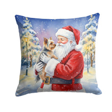 Load image into Gallery viewer, Yorkie with Santa Claus Throw Pillow