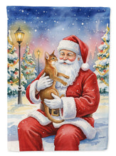 Load image into Gallery viewer, Abyssinian Cat with Santa Claus House Flag