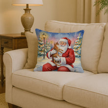 Load image into Gallery viewer, Abyssinian Cat with Santa Claus Throw Pillow