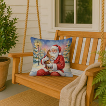 Load image into Gallery viewer, Abyssinian Cat with Santa Claus Throw Pillow