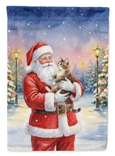 Load image into Gallery viewer, American Bobtail Cat with Santa Claus Garden Flag
