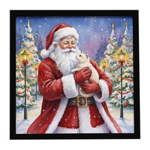 Load image into Gallery viewer, American Curl Cat with Santa Claus Framed Metal Print