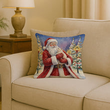 Load image into Gallery viewer, American Curl Cat with Santa Claus Throw Pillow