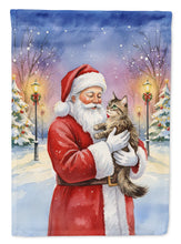 Load image into Gallery viewer, American Wirehair Cat with Santa Claus House Flag