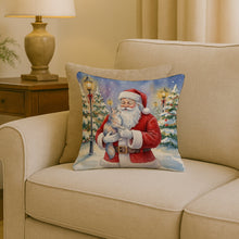 Load image into Gallery viewer, Australian Mist Cat with Santa Claus Throw Pillow
