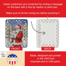Load image into Gallery viewer, Balinese Cat with Santa Claus Porcelain Ornament