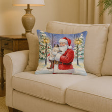 Load image into Gallery viewer, Balinese Cat with Santa Claus Throw Pillow