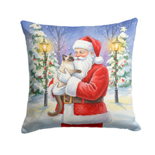 Load image into Gallery viewer, Balinese Cat with Santa Claus Throw Pillow