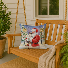 Load image into Gallery viewer, Balinese Cat with Santa Claus Throw Pillow