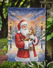 Load image into Gallery viewer, Bengal Cat with Santa Claus Garden Flag