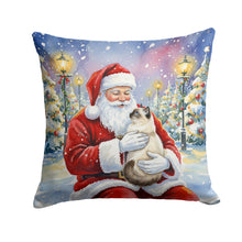 Load image into Gallery viewer, Birman Cat with Santa Claus Throw Pillow