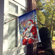 Load image into Gallery viewer, Blue Point Cat with Santa Claus House Flag