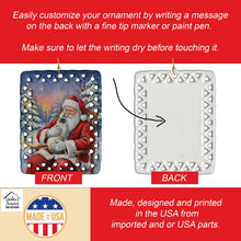 Load image into Gallery viewer, Blue Point Cat with Santa Claus Porcelain Ornament
