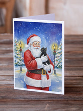 Load image into Gallery viewer, Bombay Cat with Santa Claus Greeting Cards Pack of 8