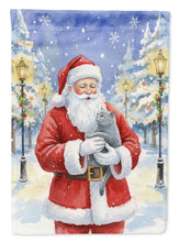 Load image into Gallery viewer, British Shorthair Cat with Santa Claus House Flag