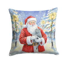 Load image into Gallery viewer, British Shorthair Cat with Santa Claus Throw Pillow
