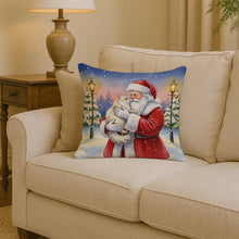 Load image into Gallery viewer, Burmilla Cat with Santa Claus Throw Pillow