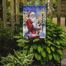 Load image into Gallery viewer, Calico Cat with Santa Claus Garden Flag