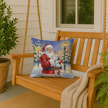 Load image into Gallery viewer, Calico Cat with Santa Claus Throw Pillow