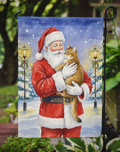 Load image into Gallery viewer, Chausie Cat with Santa Claus Garden Flag