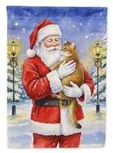 Load image into Gallery viewer, Chausie Cat with Santa Claus Garden Flag