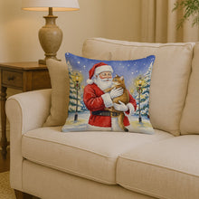 Load image into Gallery viewer, Chausie Cat with Santa Claus Throw Pillow