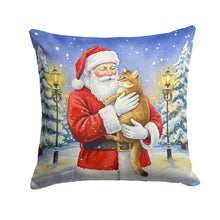 Load image into Gallery viewer, Chausie Cat with Santa Claus Throw Pillow
