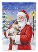 Load image into Gallery viewer, Chocolate Point Cat with Santa Claus House Flag