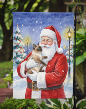 Load image into Gallery viewer, Chocolate Point Cat with Santa Claus Garden Flag