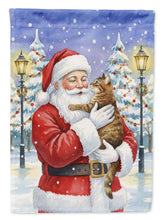 Load image into Gallery viewer, Classic Tabby Brown Cat with Santa Claus Garden Flag