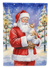 Load image into Gallery viewer, Cornish Rex Cat with Santa Claus House Flag