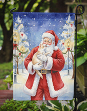 Load image into Gallery viewer, Cream and White Cat with Santa Claus Garden Flag