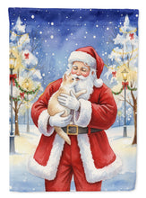 Load image into Gallery viewer, Cream and White Cat with Santa Claus Garden Flag