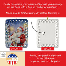Load image into Gallery viewer, Cream Point Cat with Santa Claus Porcelain Ornament