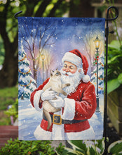 Load image into Gallery viewer, Cream Point Cat with Santa Claus Garden Flag