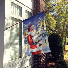 Load image into Gallery viewer, Cymric Cat with Santa Claus House Flag