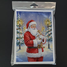 Load image into Gallery viewer, Exotic Shorthair Cat with Santa Claus Greeting Cards Pack of 8
