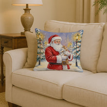 Load image into Gallery viewer, Exotic Shorthair Cat with Santa Claus Throw Pillow