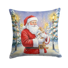 Load image into Gallery viewer, Exotic Shorthair Cat with Santa Claus Throw Pillow