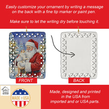 Load image into Gallery viewer, Flame Point Cat with Santa Claus Porcelain Ornament