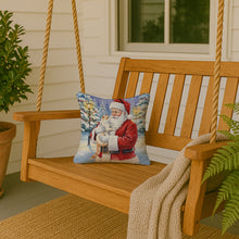 Load image into Gallery viewer, Flame Point Cat with Santa Claus Throw Pillow