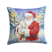 Load image into Gallery viewer, Flame Point Cat with Santa Claus Throw Pillow