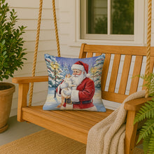Load image into Gallery viewer, Flame Point Cat with Santa Claus Throw Pillow