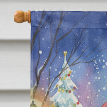 Load image into Gallery viewer, Gray and White Cat with Santa Claus House Flag